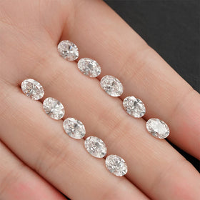 Starsgem 10000pcs+ Quantity Wholesale Loose Fancy Oval Cut Vs Def Color Melee Lab Grown Diamonds for 10k White Gold Tennis