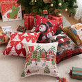 Amazonn 45x45Cm Knitted Pillowcase Christmas Tree Snowflake Elk Snowman Sofa Pillow Cover Christmas Decoration Cushion Cover