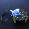 SKX007 Watch Parts Luminous Pip at 12 Sloping Ceramic Bezel Insert 38*30.6mm Wristwatch Tools & Parts