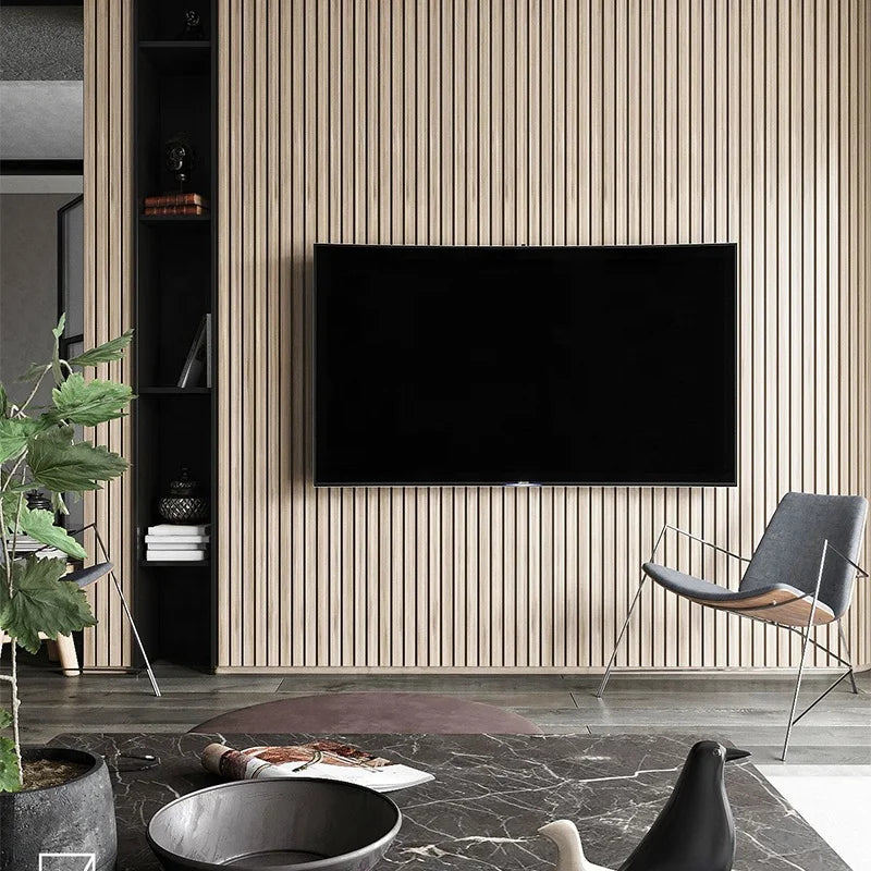 Modern 3D WPC Wall Panels Waterproof Fireproof Decorative Fluted Wood Interior Cladding Boards Graphic Design Customizable Sizes