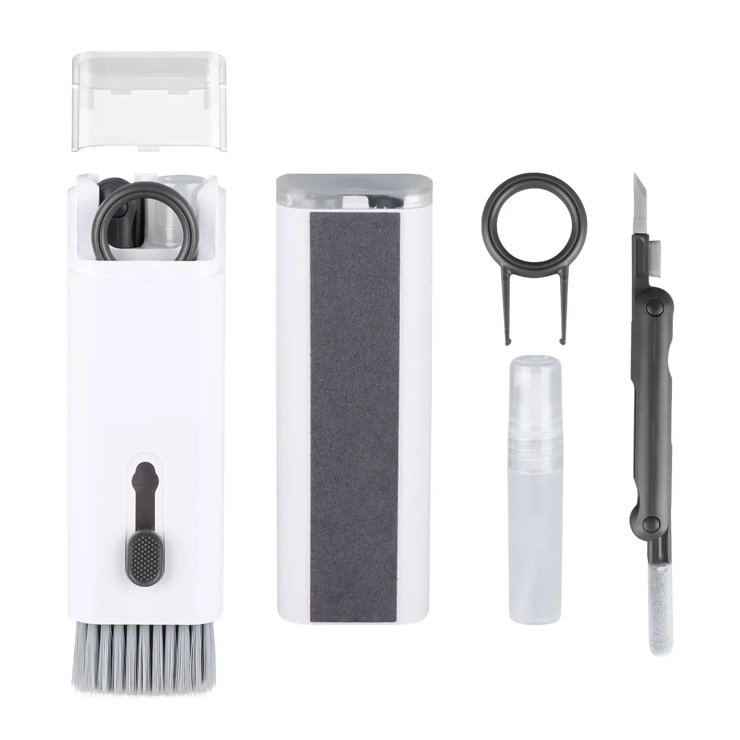 7 in 1 Portable Keyboard Mini Vacuum Cleaner Keyboard Cleaning Brush Kit for Earphone PC Monitor Electronics
