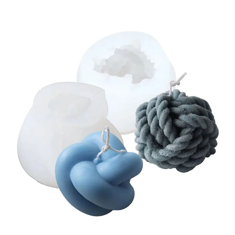 HY Silicone Knitting Magic Ball Candle Molds for Making Candles