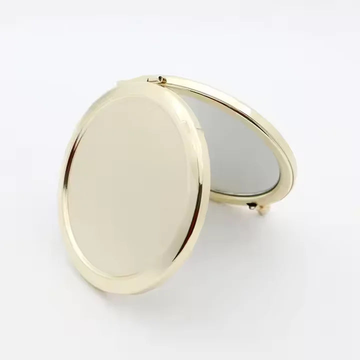 Stock Available Pocket Mirror in Wholesale Double Side Pocket Mirror Metal with High Popularity Small Makeup Mirrors Round