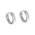 Simple Geometric Earrings 925 Sterling Rhombus Hollow Hoops Large Huggies for Women Fine Luxury Jewelry Wholesale