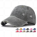 Custom Embroidery Logo Unstructured 6 Panel Worn Out Washed Cotton Vintage Baseball Caps Blank Distressed 12 Colors Dad Hats