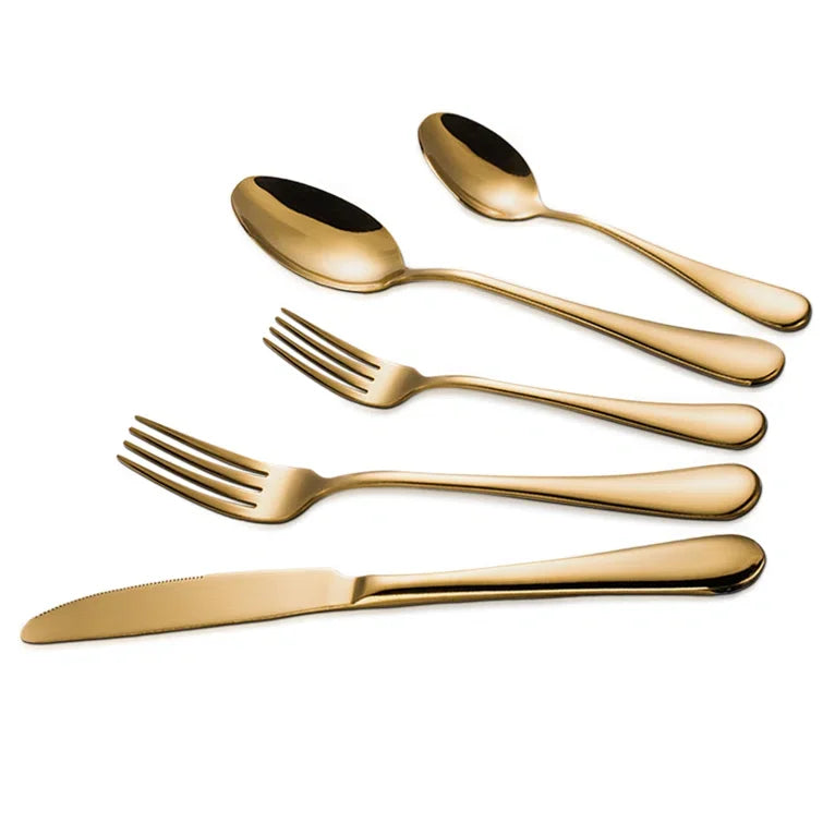 Wedding cutlery silverware wholesale custom stainless steel stainless steel cutlery set gold cutlery set