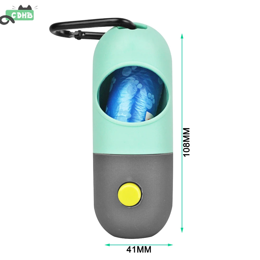 New Pet Poop Bag with Led Light Portable Toilet Pet Garbage Bag