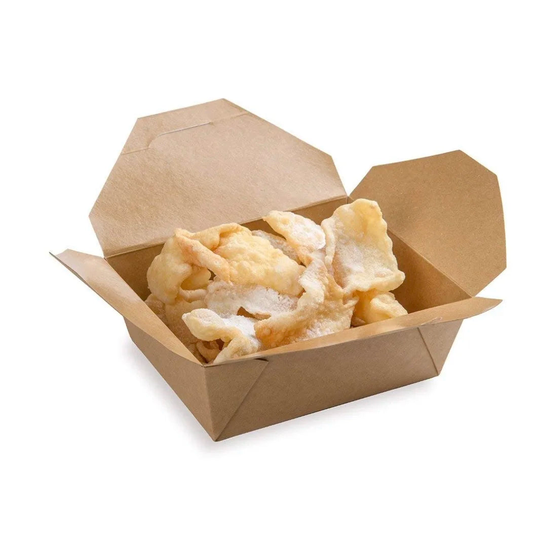 Eco Friendly Disposable Paper Take Out Food Container Sturdy Leak Grease Proof Microwavable Take Away Cardboard Boxes