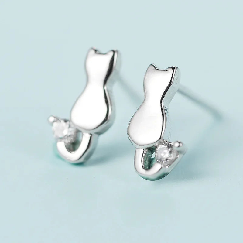 New Hot Fashion 925 Sterling Silver Crystal Earrings for Women Girls Gift Fashion Statement Jewelry