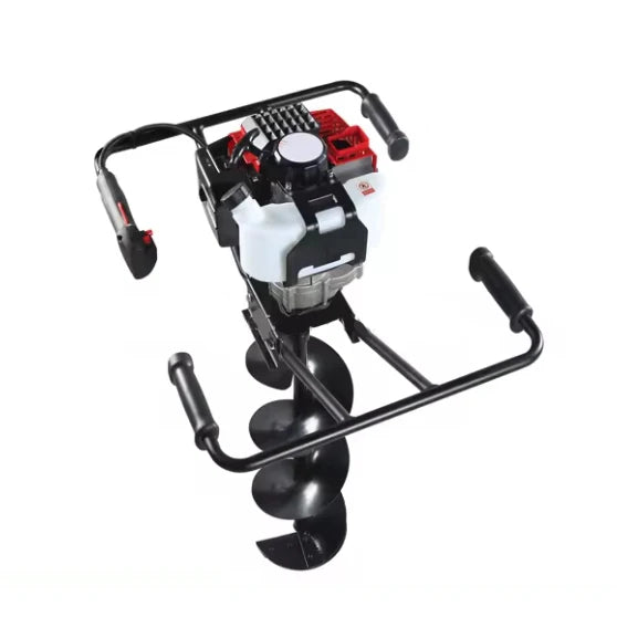 Seasummer 52cc Petrol Earth Auger 1E44F Gasoline Hand Push Ground Drill Heavy Duty Metal Earth Hole Drilling Machine
