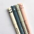 Cute Cartoon Animal Refillable Gel Ink Pens Black Grey Ink Pen  Countertop Organizer Erasable Neutral Pen Set