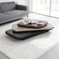Modern Custom Rectangular Solid Wood Home Decoration Center Home Furniture Rotating Coffee Table for Living Room