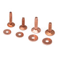 M3.4 M4 Flat Head Solid Brass Copper Burrs Rivets for Leather Belt