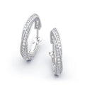 Factory Wholesale Fine Jewelry Diamond Earrings Designer Style Twist Sterling Silver Moissanite Earrings Women Hoops