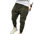 Fashion Men Pants Casual Fitness Plaid Straight Leg Trousers Pencil Cargo Harem Pants Hot Sale Mens Jogger Pants
