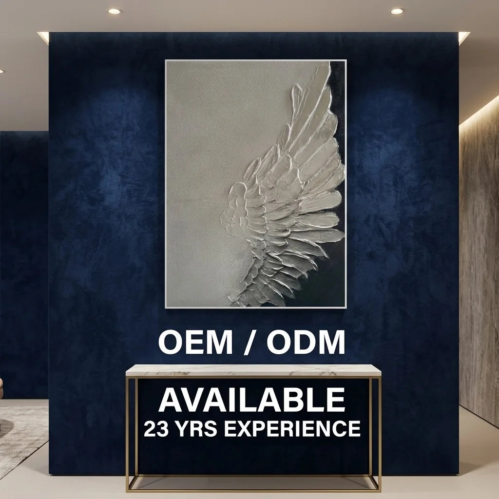 Premium Hand-painted 3D Relief Abstract Artwork for Hotel Lobby Guestroom Decoration Professional FF&E Hospitality Project Art