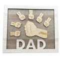 2023 Fathers Day Gift Personalized Fathers's Day Fist Bump Sign Frame Wooden Laser Cutting Service Plywood for Gifts