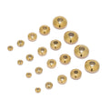 18K Gold Color Plating Stainless Steel Abacus Partition Bead Flying Saucer Loose Beads DIY Handmade Jewelry Accessories