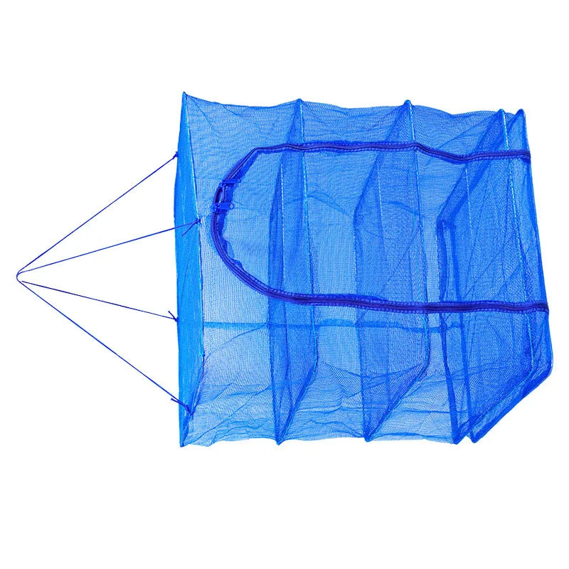 China's Cheap 3-5 Layers Blue Nylon Fishing Net Foldable Hanging Dry Fish Net