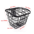 Hot Sale Metal Black Stainless Steel Durable Thickened Bicycle Basket/bike Basket Food Basket High Quality