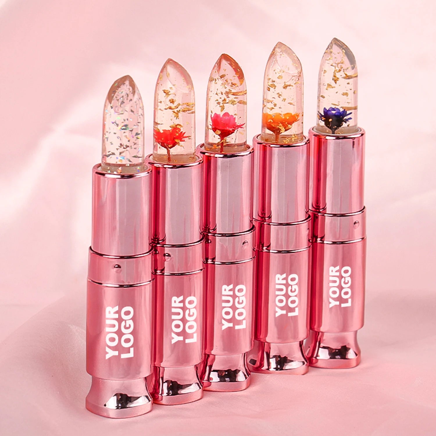 Crystal Flower Lipstick Temperature Changing Lipstick Custom Branded Beauty Lip Balm Makeup Factory
