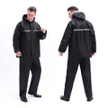 Hot Reflective Oxford Motorcycle Black Raincoats for Men Waterproof Rain Suit Motorcycle Black Raincoat Waterproof