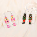 1Pair Christmas Drop Earring Acrylic King Fashion Jewelry for Woman Girl Holiday Birthday Gift