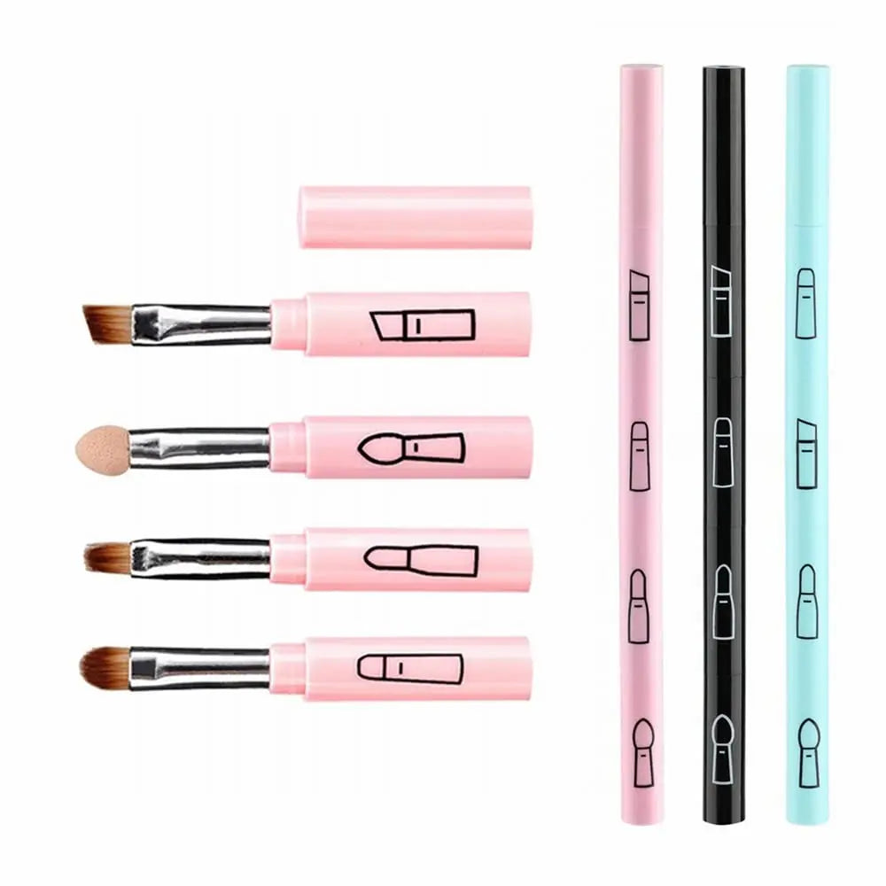 OEM Customizable Travel Portable Makeup Brush Set with Blending Sponge Lip Blush Eyeshadow Powder-Synthetic Fiber Brushes