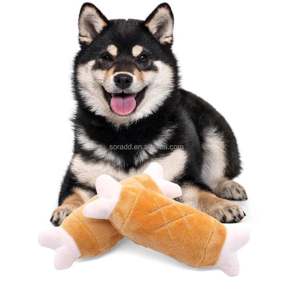 2025 Hot Selling Pet Chew Toys-Chicken Leg Design with Squeaky Feature for Dog and Cat From the Genre of Vocal Chew Toys