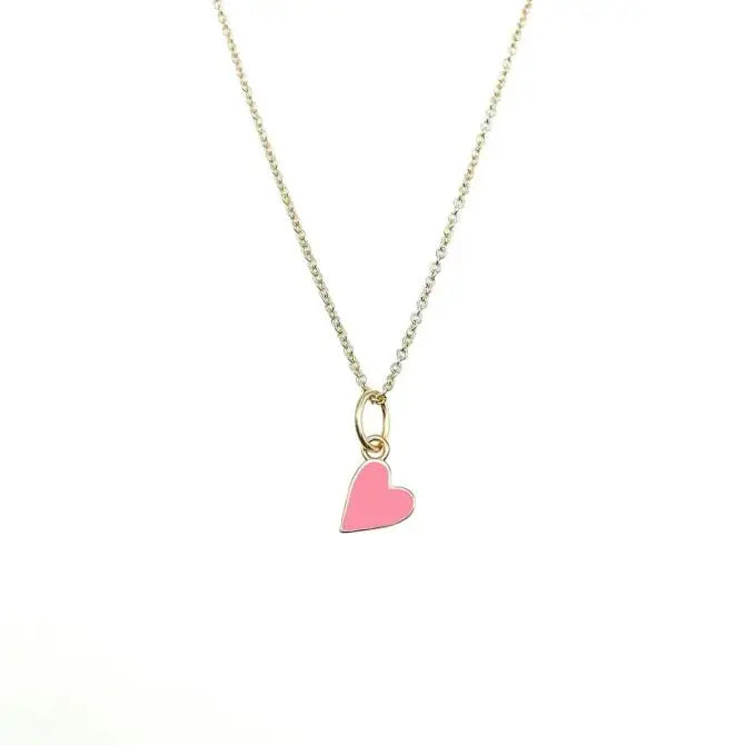 Inspire Jewelry Innovation Design Stainless Steel Enamel Heart Necklace Lots of Heart Colors Pendant Party Jewelry for Female
