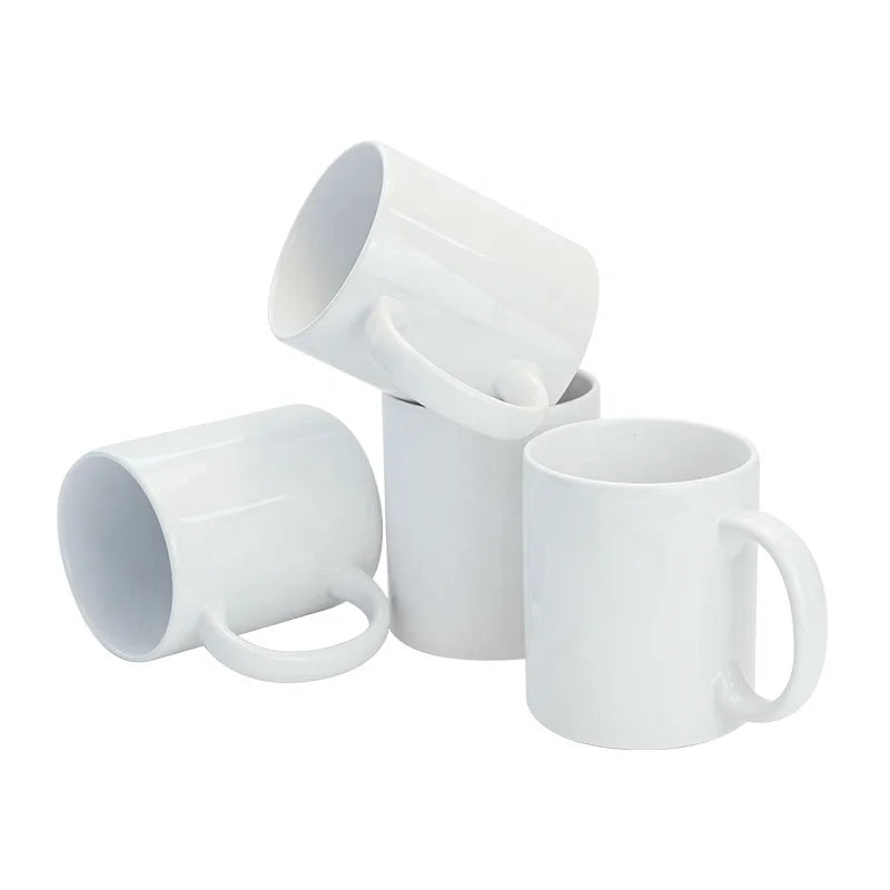 Chinese Ceramic Stainless Steel White Sublimation Mug 11 oz Blank Mugs with Box for Sublimate Printing Custom Logo
