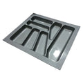 Large 530*480*50mm Grey Plastic Rack Holder Organizer Utensil Storage Cutlery Tray Divider for Kitchen Islands & Carts