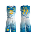 2024 New Basketball Uniform Blue Black Color Youth Basketball Uniform Sets Reversible Best White Basketball Jersey Design