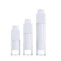 15/30/50ml Lotion Cream Airless Bottles Square Clear Frosted Mist Spray Dispenser Bottle Double Wall Empty Vacuum Pump Bottle