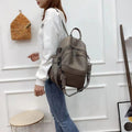 Women Travel Backpacks Fashion Genuine Cow Leather Classic Backpack Female Shoulder Bags