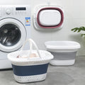 Household Plastic Large Collapsible Basket Storage Basket Laundry Basket Hamper for Cloths