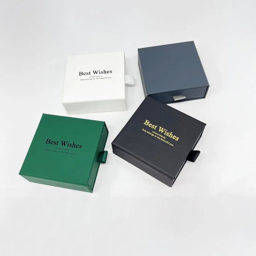 Custom Recyclable  Kraft Paper Hair Jewelry Package of Rigid Cardboard Materials Body Puncture Jewelry Boxes