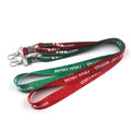 Custom Logo Flat Lanyard Polyester Lanyard With Metal Hooks