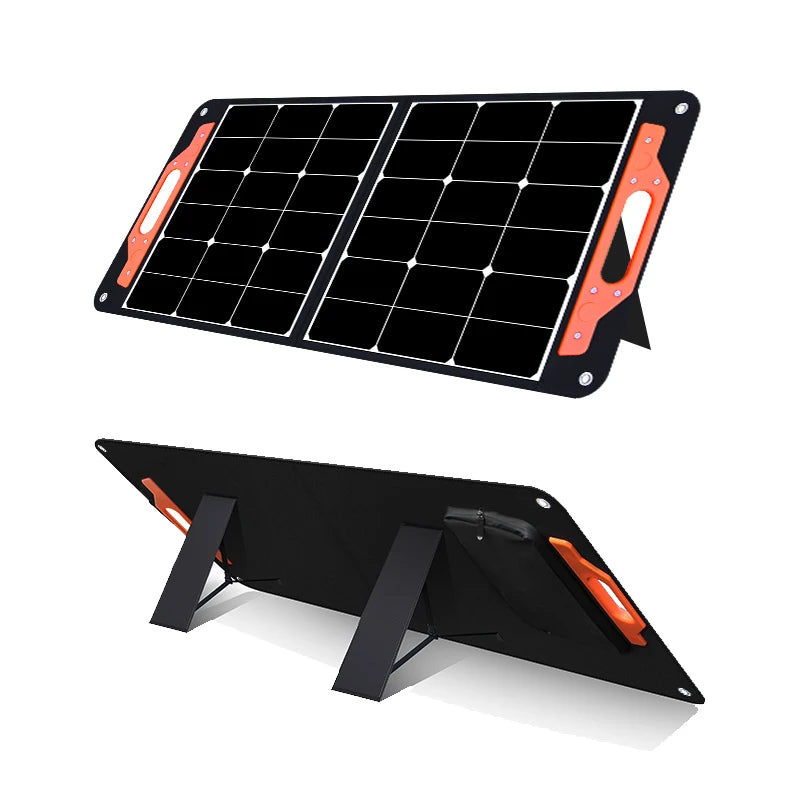 Glory Solar High Efficient 100W Foldable ETFE Solar Panel with Solid Plastic Handle and Tilt Legs Stand