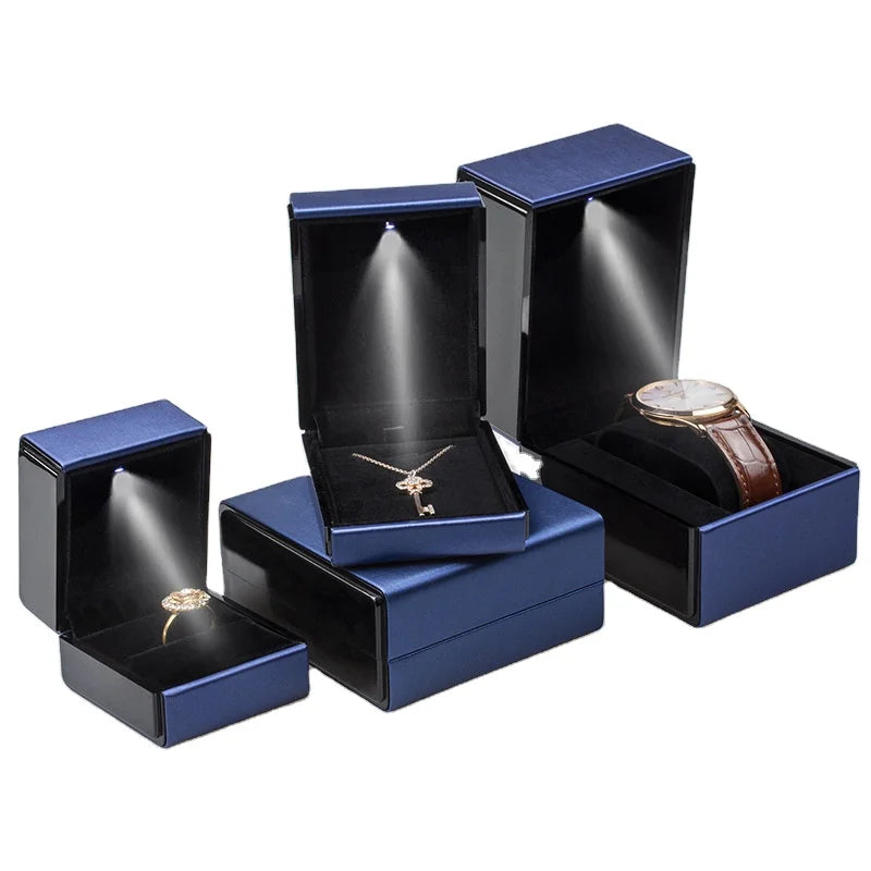High-end custom jewelry wedding ring bracelet packaging necklace presentation box with logo