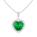 Natural Opal Solitaire Heart Pendant Necklace for Women Girls in Jewelry Gift for Her Wedding