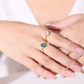 OL1041 Abiding Custom Fine Jewelry Cheap 6x8mm Oval Cut Stone 18k Gold Vermeil Jewelry 925 Sterling Silver 14K Gold Plated Rings