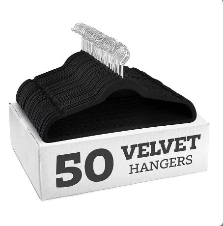 Shiyong Hot Sale 50 Packs Velvet Hanger Space Save Non-slip ultra Thin Flocked Hanger Supermarket