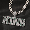TOP ICY Red Green Blue Color Optional Multiple Men Custom Initial Personalized Name Hip Hop Punk Pendant Necklace
