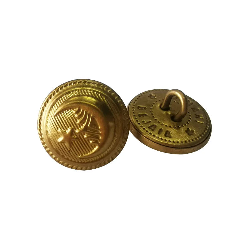 New Vintage Button Overcoat Metal Suit Shank Blazer Coat Button Retro Design Brass Uniform Buttons