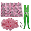 PE Farm Equipment Sheep Pink Ear Tag 001-100 Numbers Cattle Goat Ear Tag