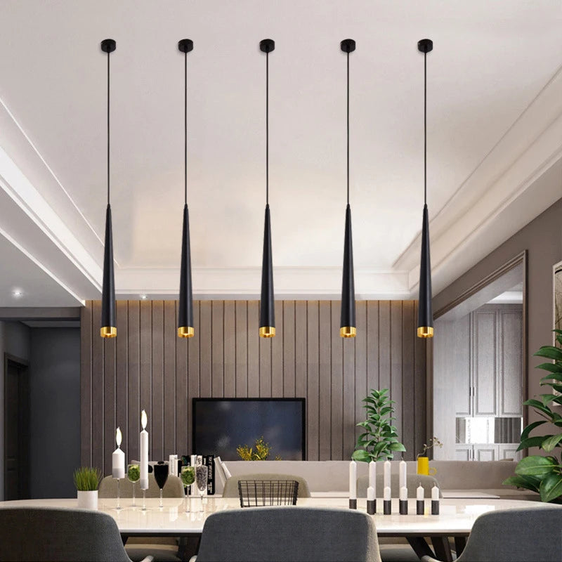 LED Pendant Lights Cone Long Tube Hanging Lamp Kitchen Lighting Dimmable Island Dining Living Room Bar 5W 7W 50 Aluminum 24 110