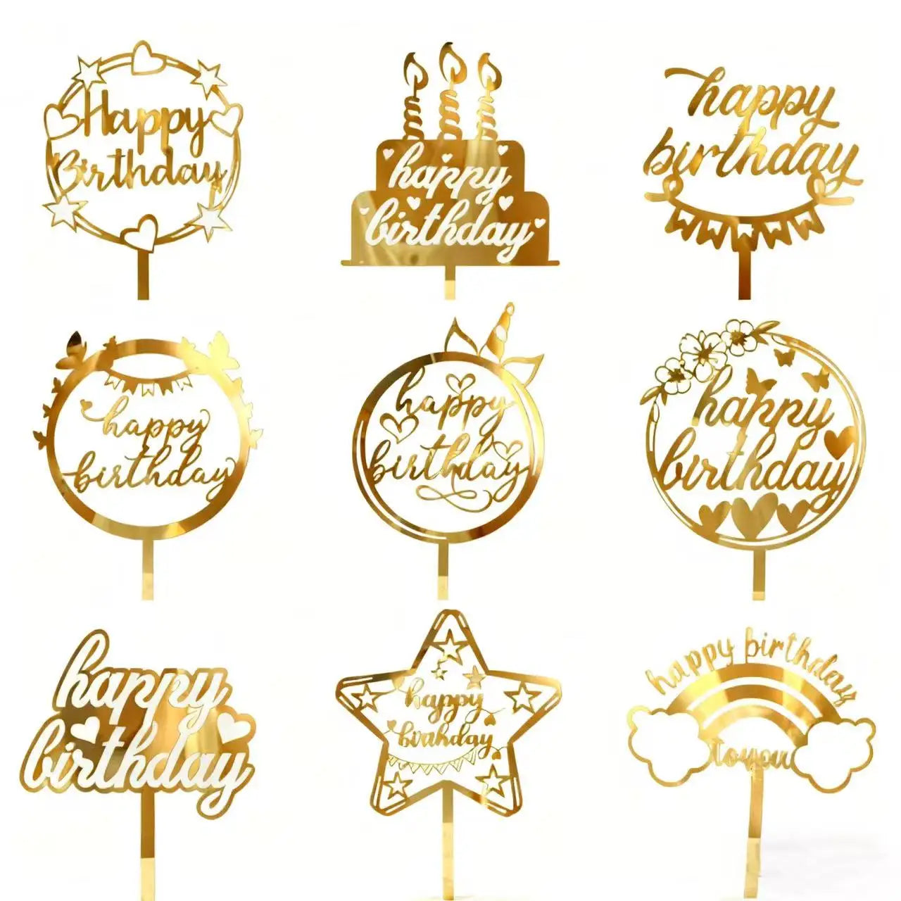Acrylic Happy Birthday Cake Topper Cake Decorating Happy Birthday Cake Decoration Insert