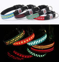Waterproof Nylon Luminous Dog Collars Buckle Flashing Light up Night Safety Led Dog Collars