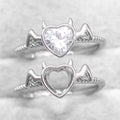 Semi Mount 6*6mm Sterling Silver Ring Heart Shape Empty Frame Blank Support Bezel Setting S925 Base Without Center for DIY Inlay